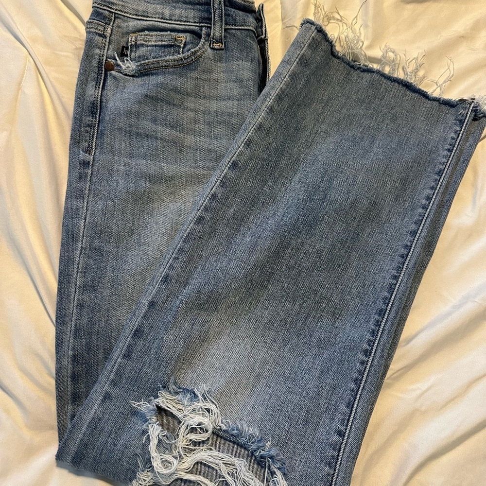 Judy Blue Oasis High Rise 90’s Straight Jeans In Light Wash Size 1 - Picture 4 of 6
